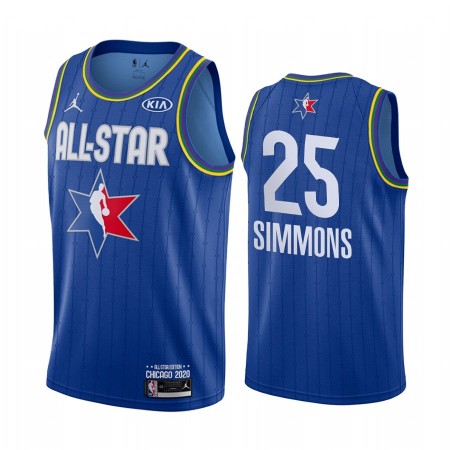 Maglia NBA Philadelphia 76ers Ben Simmons 25 2020 All-Star Jordan Brand Blu Swingman - Uomo